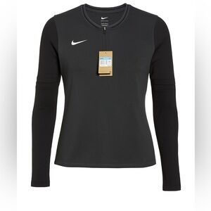 Nike Dri-FIT Women’s 1/4 Zip Pullover gray – Black (Style FJ9572-060)